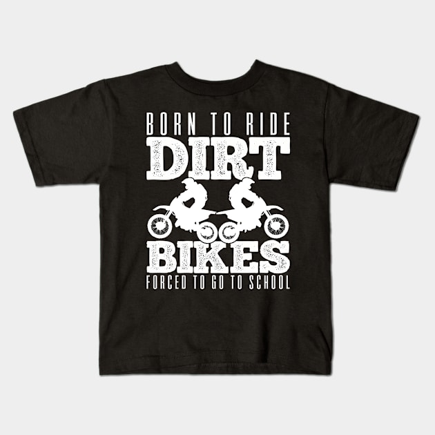 dirt bike Kids T-Shirt by KAWAIITEE